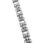 Chain of Fools motorcycle-chain statement bracelet by Monkey Wrench Designs, detail view