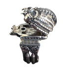Fangface alien biomechanical ring by Monkey Wrench Designs, open view