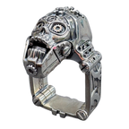 Gearhead biomechanical gearhead ring by Monkey Wrench Designs, side view