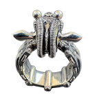 Rubberneck biomechanical giraffe ring by Monkey Wrench Designs, back view