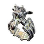 Rubberneck biomechanical giraffe ring by Monkey Wrench Designs, front right angle