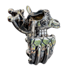 Rubberneck biomechanical giraffe ring by Monkey Wrench Designs, open view