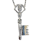 The Manacled King skeleton-key pendant necklace by Monkey Wrench Designs, front view