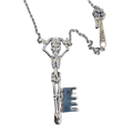 The Manacled King skeleton-key pendant necklace by Monkey Wrench Designs, shown on its chain