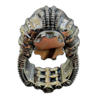 Torque piston-powered statement ring by Monkey Wrench Designs, back view