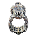 Torque piston-powered statement ring by Monkey Wrench Designs, front view