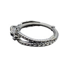 Wyvern Oroborus ouroboros dragon bangle bracelet by Monkey Wrench Designs, side view