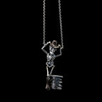 boot scootn boogeyman skeleton key necklace sterling silver close up