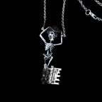 boot scootn boogeyman skeleton key necklace sterling silver front
