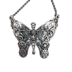 Butterfly clockwork butterfly-wing necklace by Monkey Wrench Designs