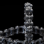 chain of fools motorcycle chain bracelet sterling silver detail