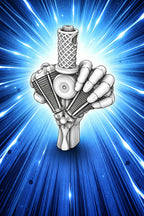 Heart of Power v-twin heart-and-dagger pendant by Monkey Wrench Designs
