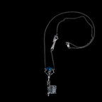 jester skeleton key necklace sterling silver full necklace
