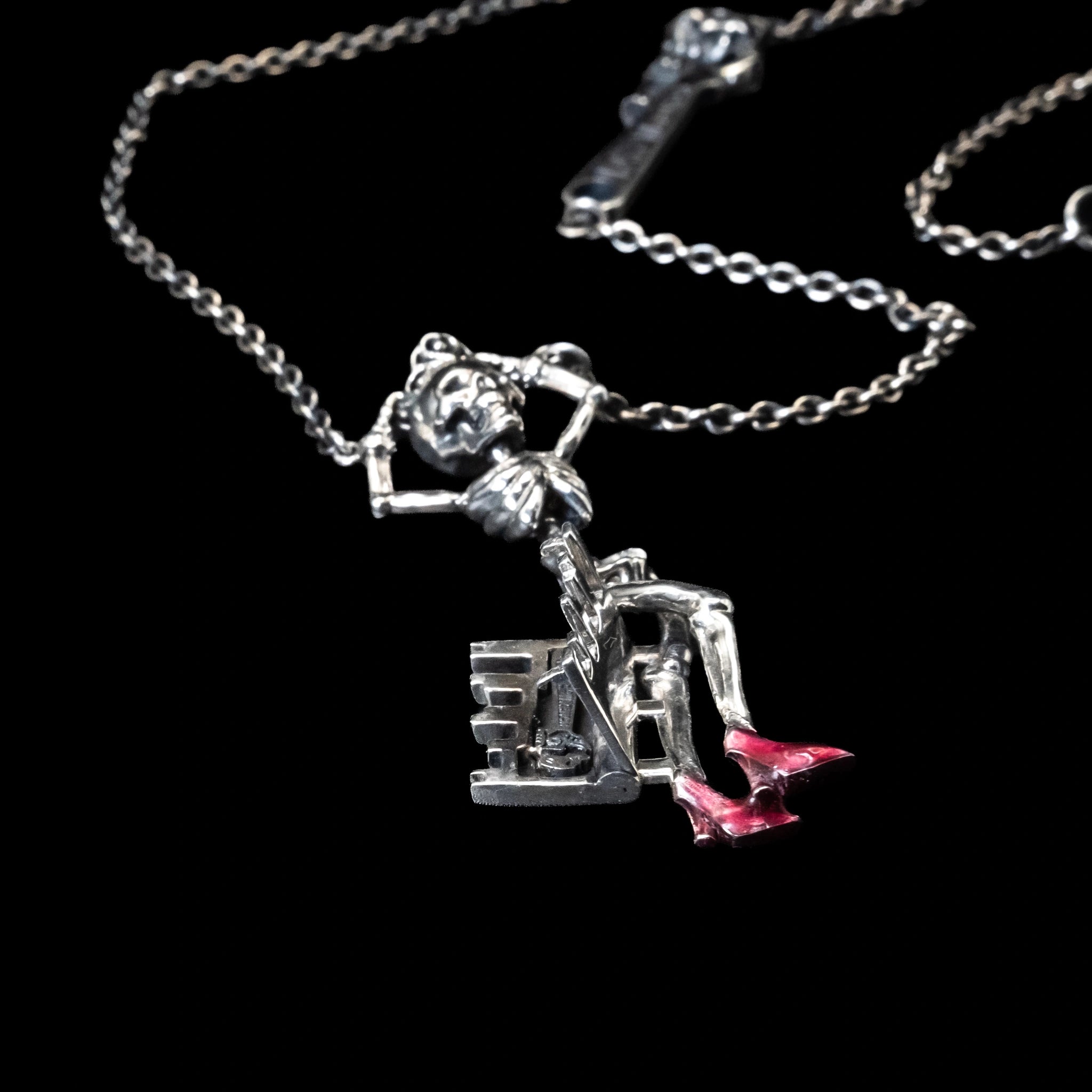 kiki marrow skeleton key necklace sterling silver angle