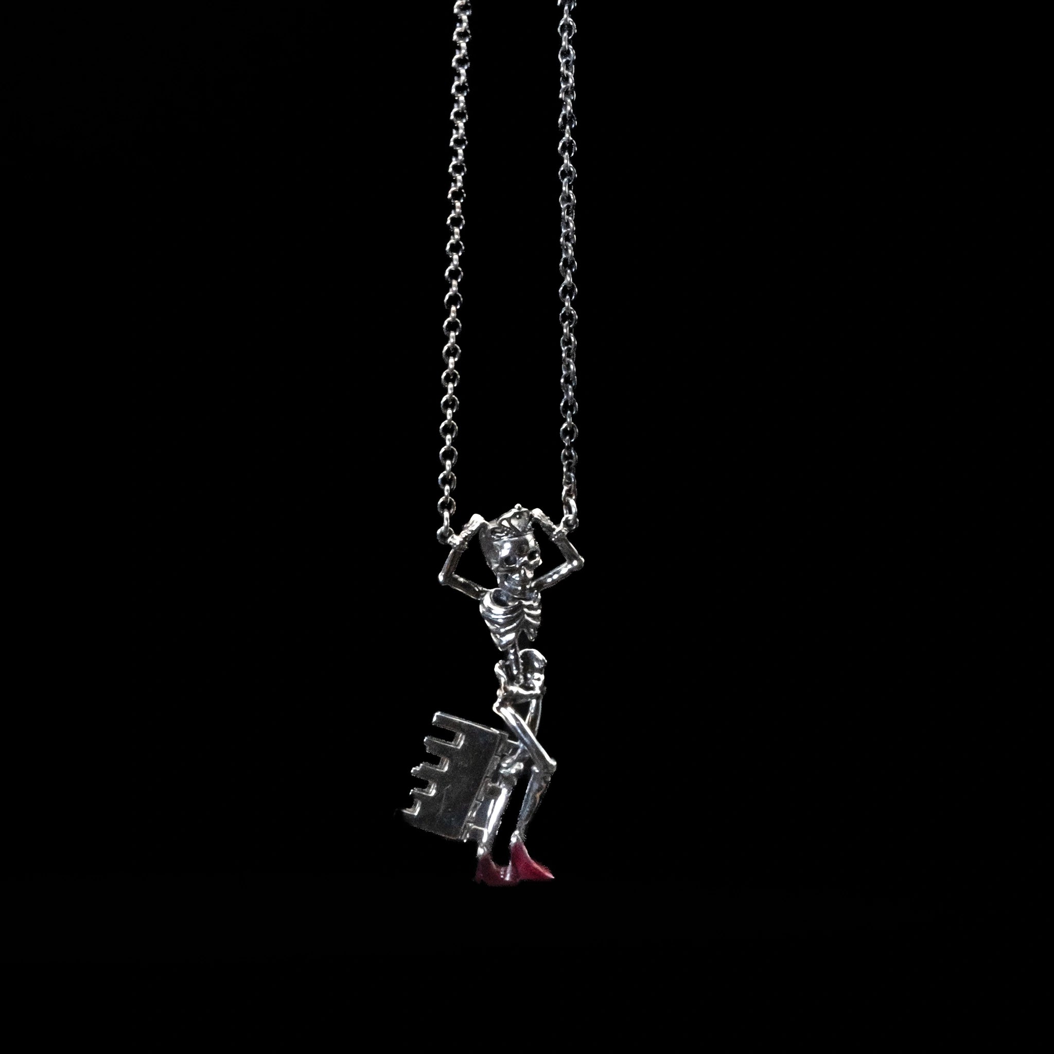 kiki marrow skeleton key necklace sterling silver front