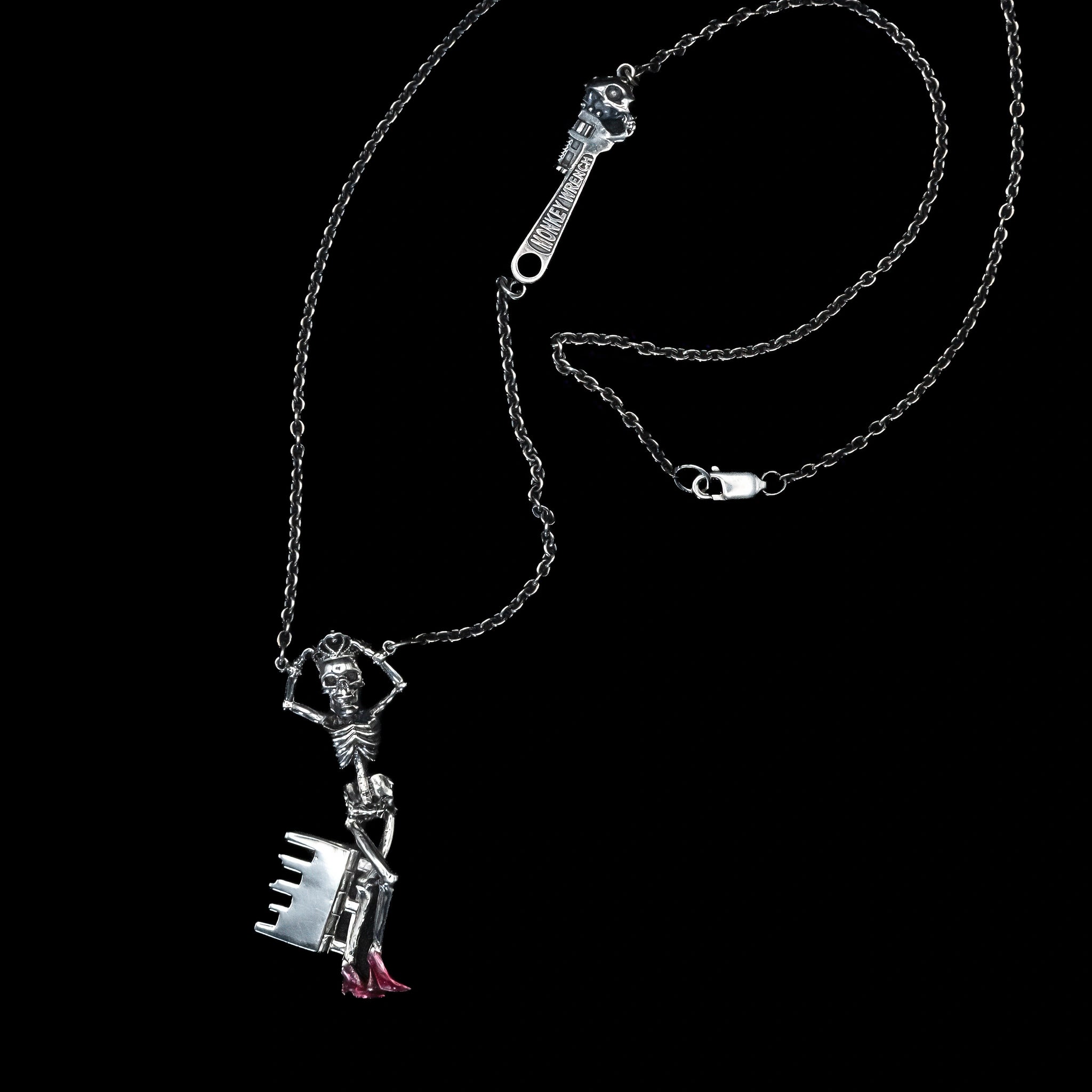 kiki marrow skeleton key necklace sterling silver with chain