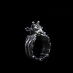 rubberneck giraffe ring sterling silver angle