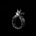 rubberneck giraffe ring sterling silver front