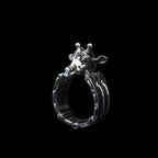 rubberneck giraffe ring sterling silver front