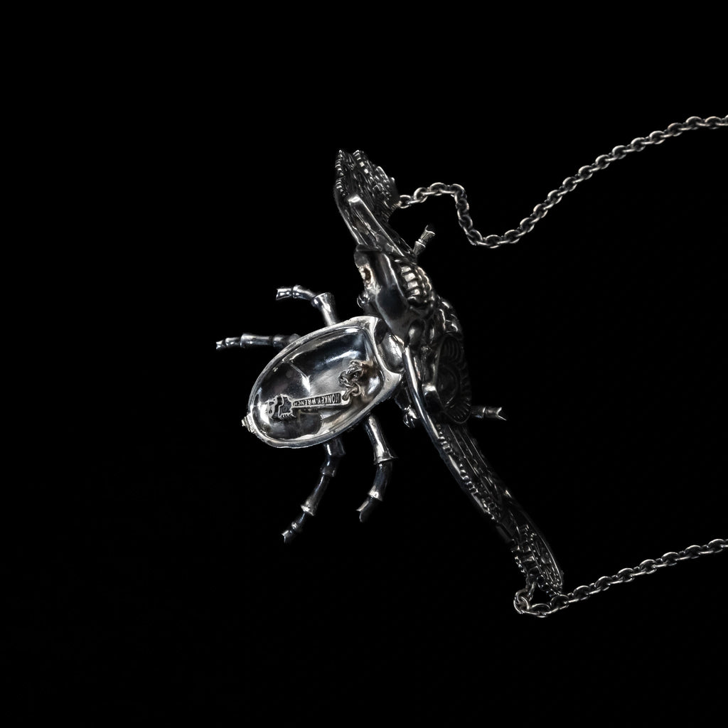 scarilla gorilla scarab necklace sterling silver detail