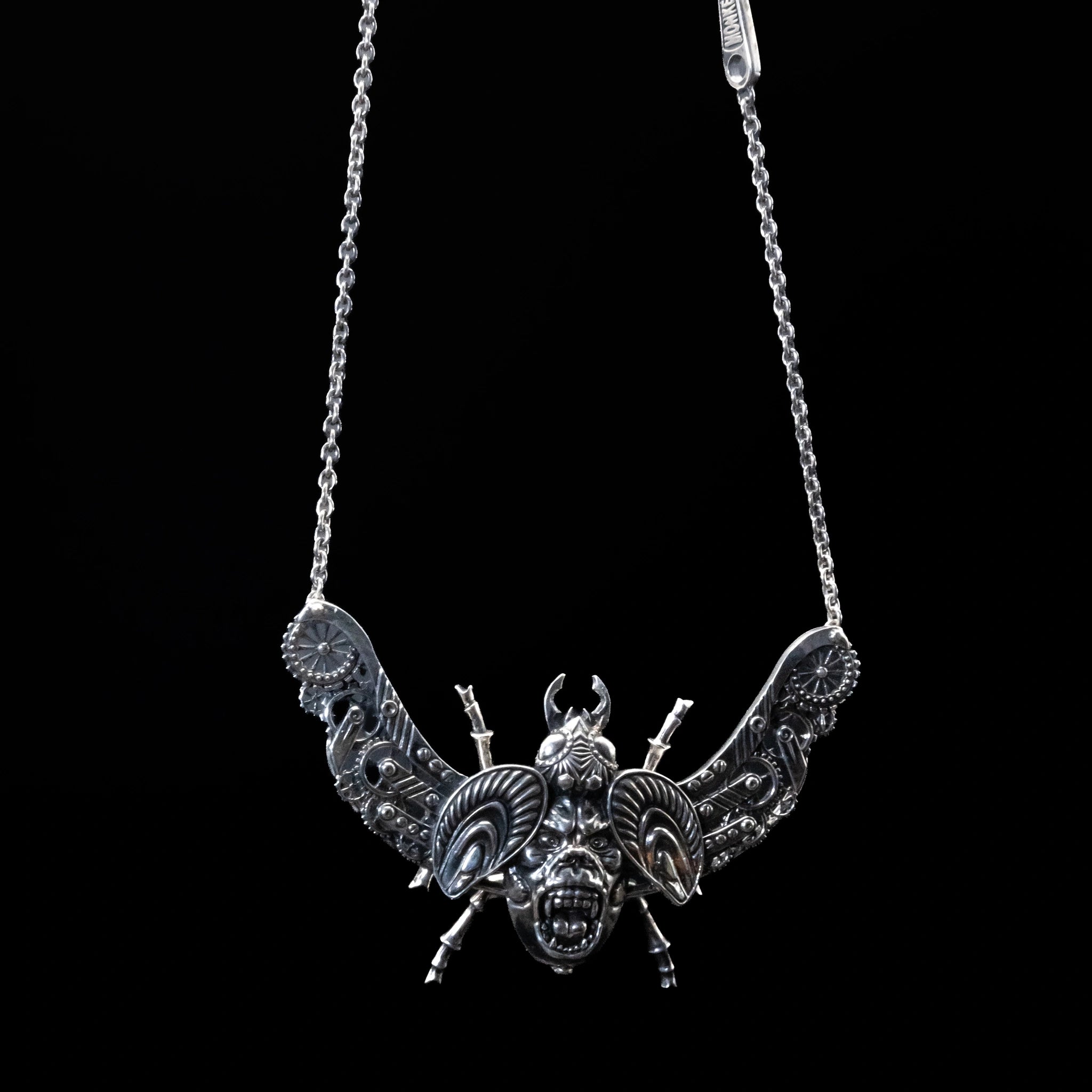 scarilla gorilla scarab necklace sterling silver with chain