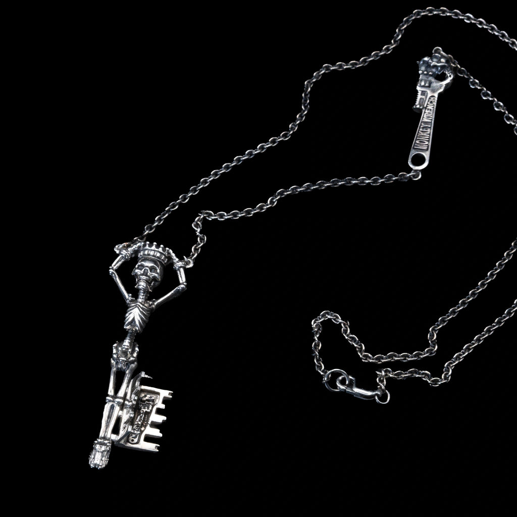 the manacled king skeleton key necklace sterling silver full necklace