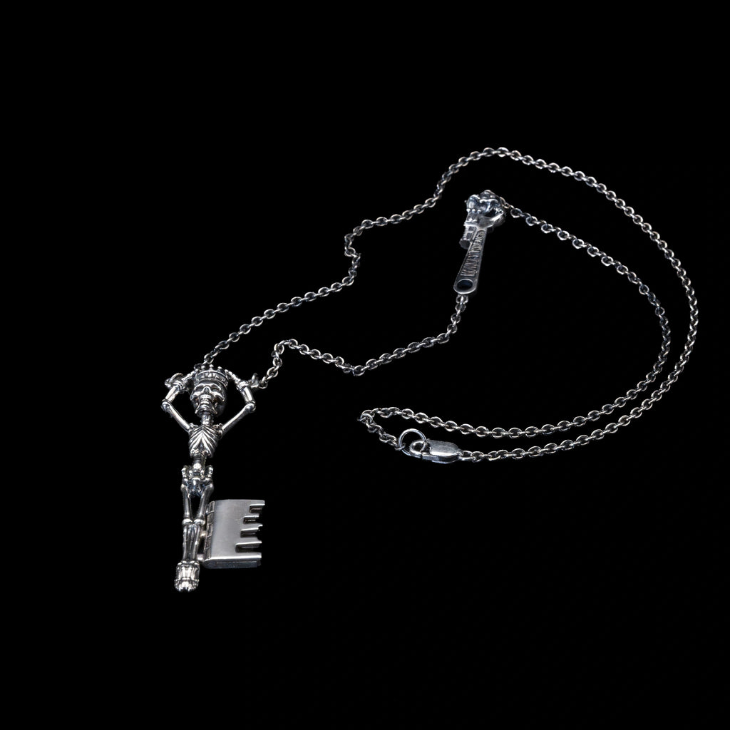 the manacled king skeleton key necklace sterling silver with chain