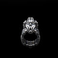 torque engine ring sterling silver front