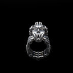 torque engine ring sterling silver front