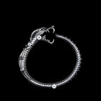 wyvern oroborus bangle bracelet sterling silver front