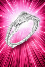 Wyvern Oroborus ouroboros dragon bangle bracelet by Monkey Wrench Designs